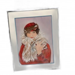 Tableau Peinture sur Soie –...